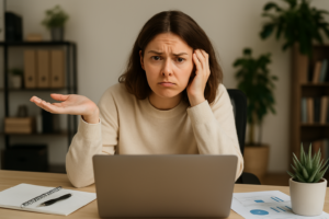 A person confused about using Google Ads vs SEO