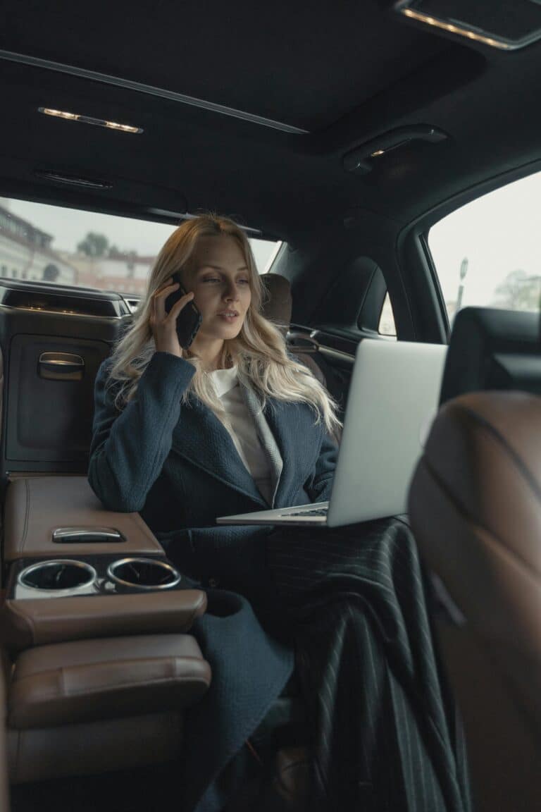 A busy business owner trying to find time to do some marketing for her business